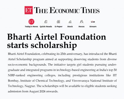 Bharti Airtel Foundation starts scholarship