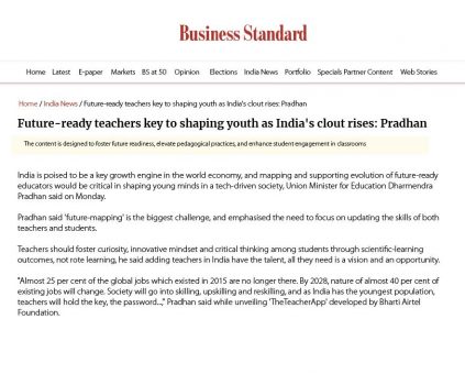 Future-ready teachers key to shaping youth as India’s clout rises: Pradhan