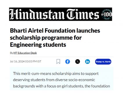 Bharti Airtel Foundation launches scholarship programme for Engineering students